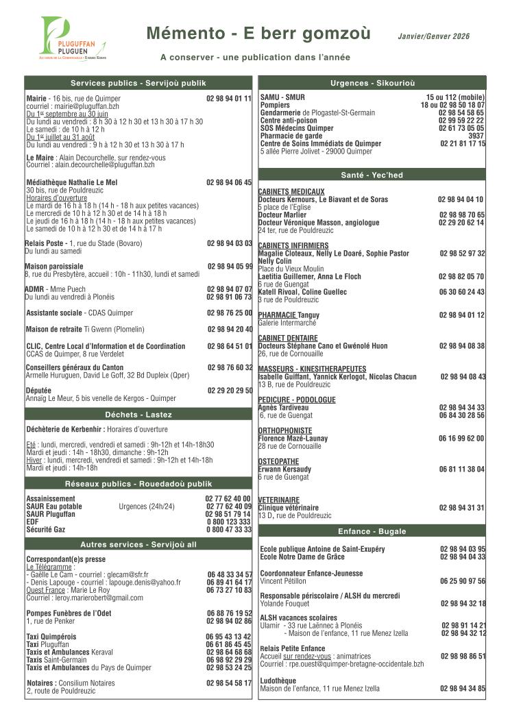 Mémento 2026 01