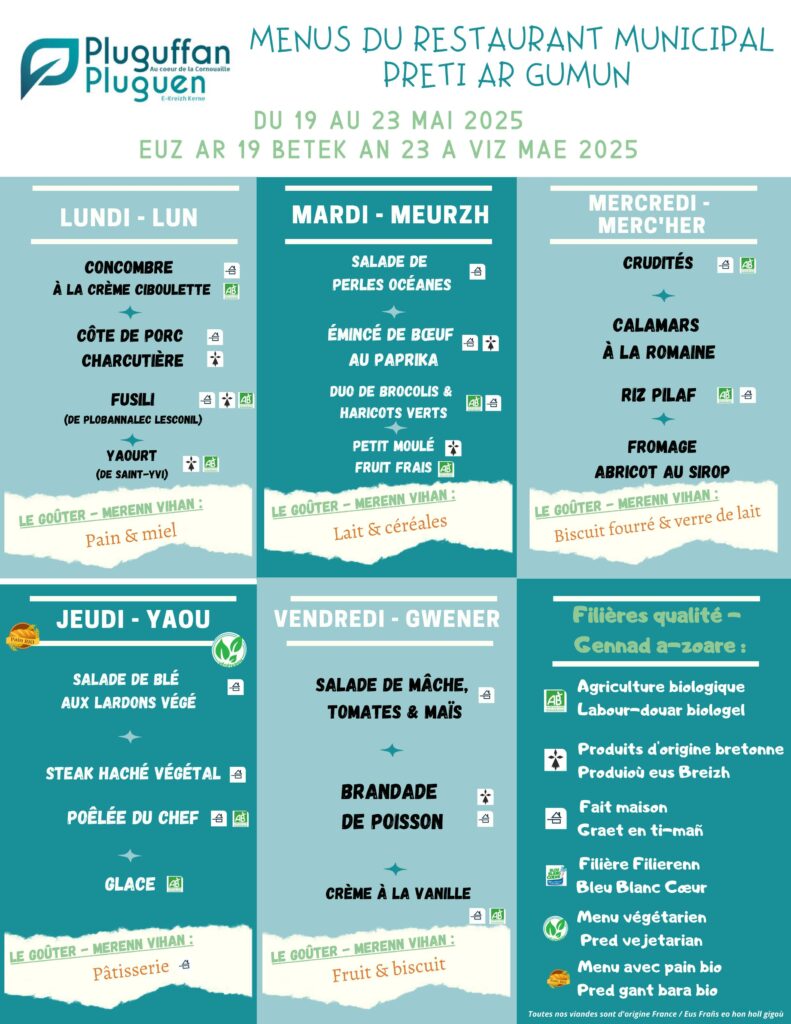 30 Menus du restaurant municipal Semaine du 19 au 23 mai 2025 01
