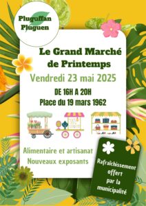 Affiche marché de printemps 23 mai 01