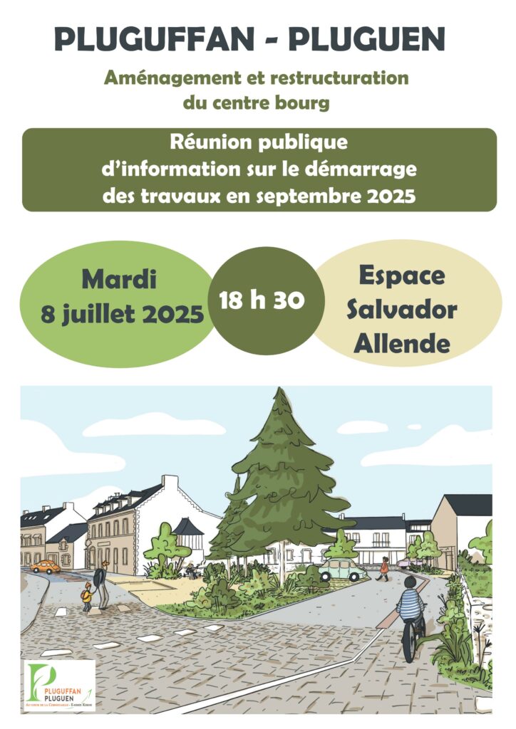 Affiche réunion publique aménagement centre bourg 01