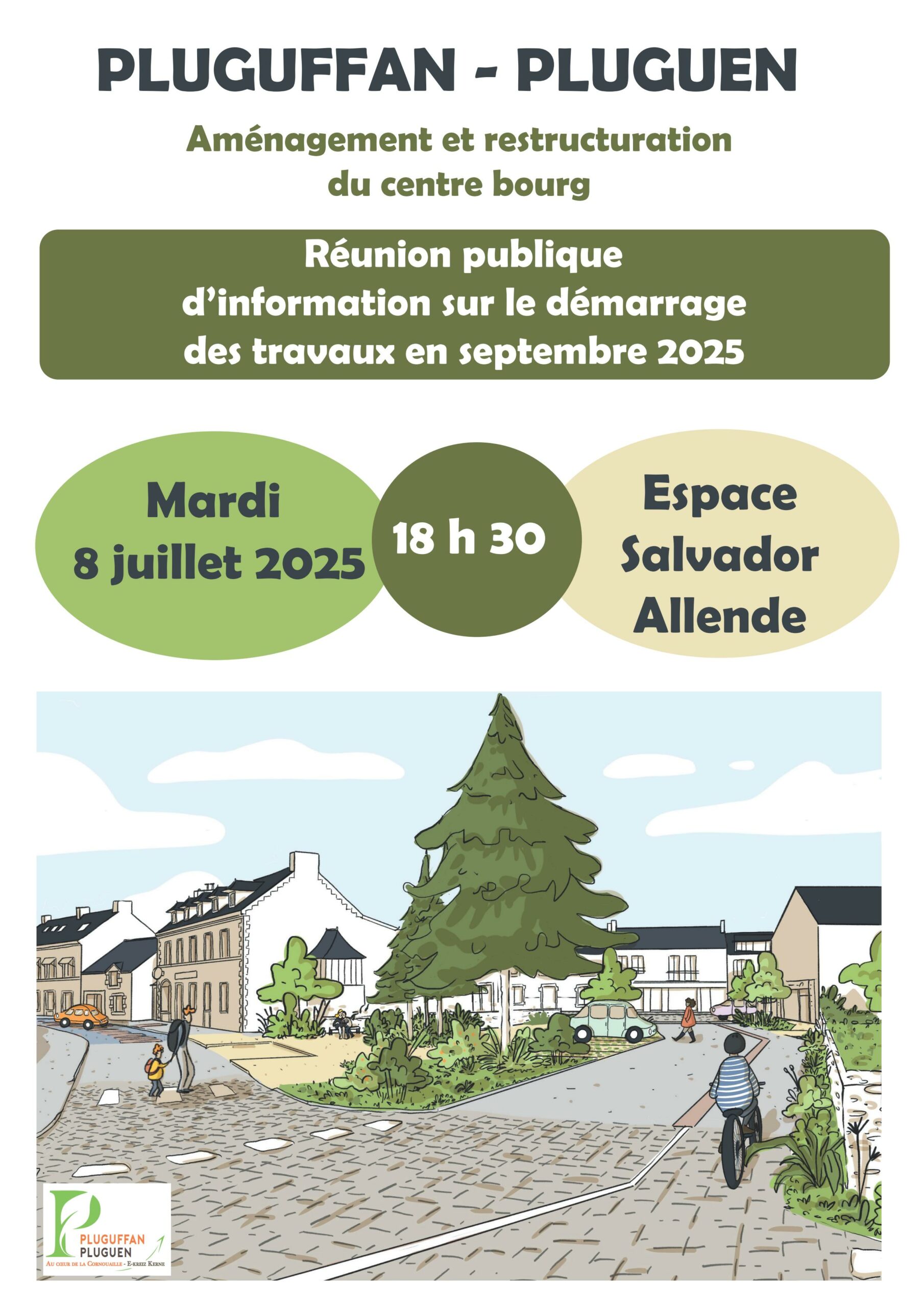 Affiche réunion publique aménagement centre bourg 01