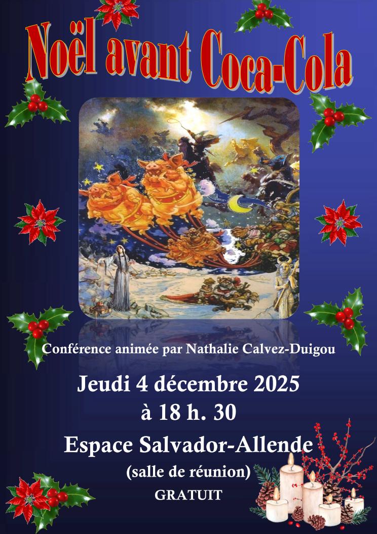 Affiche conférence Noel avant coca cola 4 déc 01