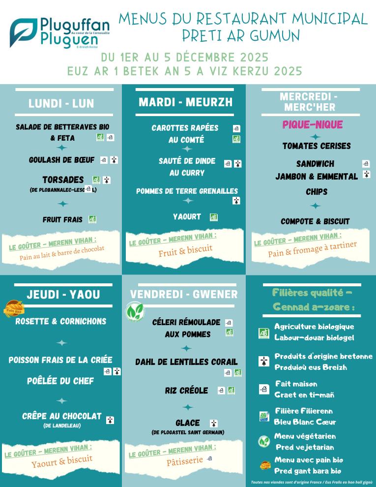 12 Menus du restaurant municipal semaine du 1er au 5 décembre 2025 01