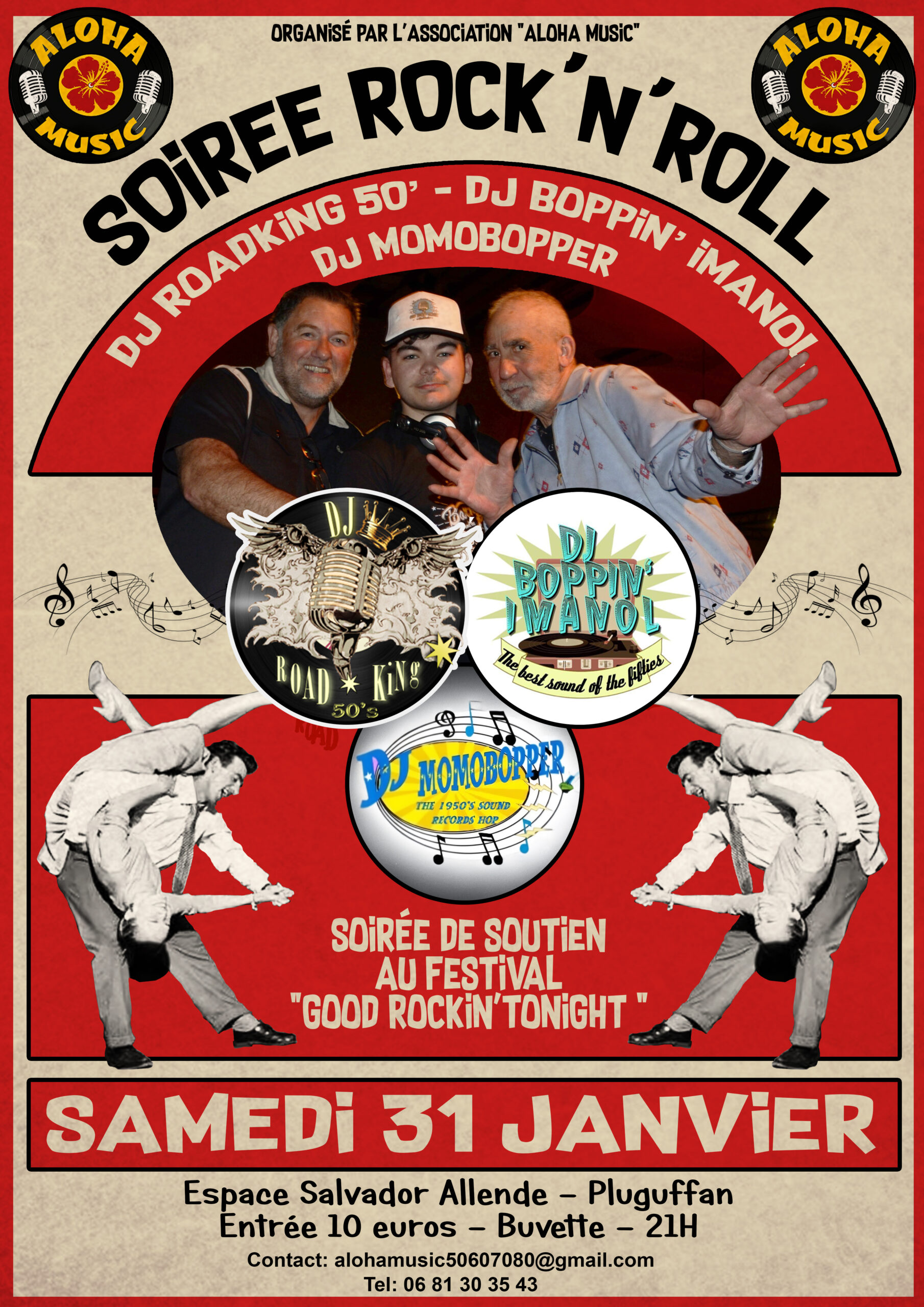 Affiche soirée Aloha Music 31 jan