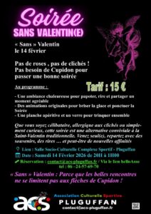 Annonce soiree Sans Valentin 14 fév 01