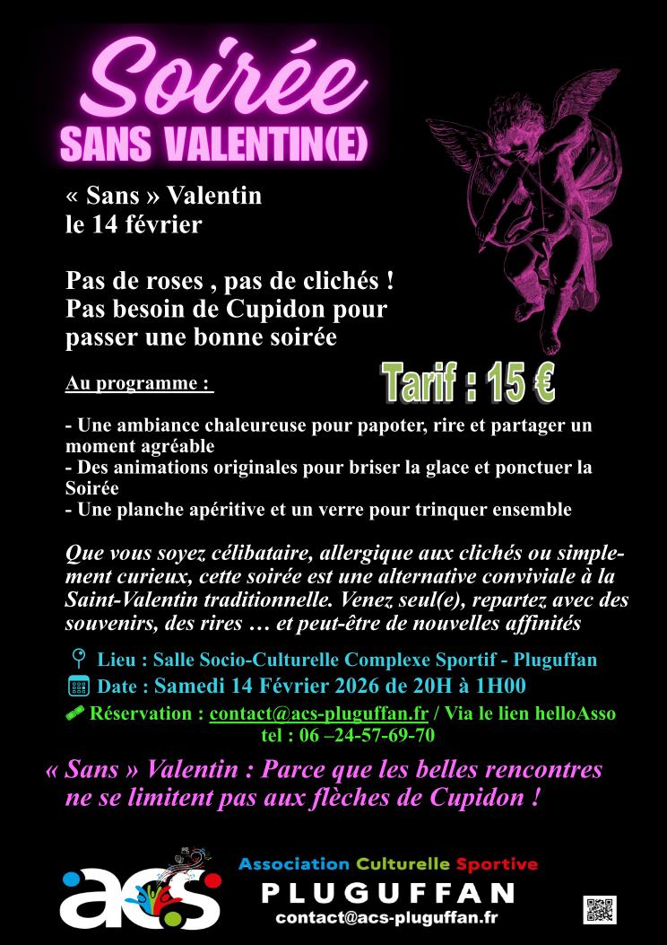 Annonce soiree Sans Valentin 14 fév 01