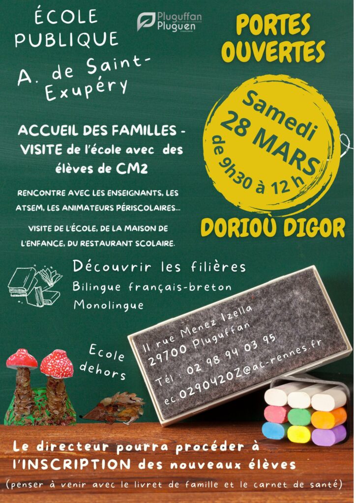 affiche portes ouvertes ecole 28 mars 2026 01