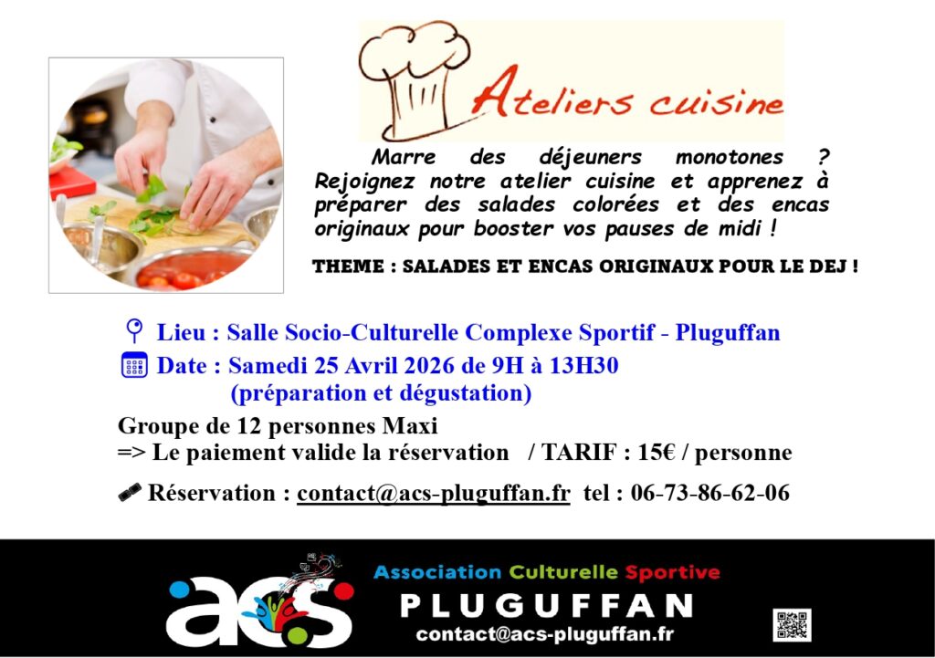 Atelier Cuisine 25 avril 2026