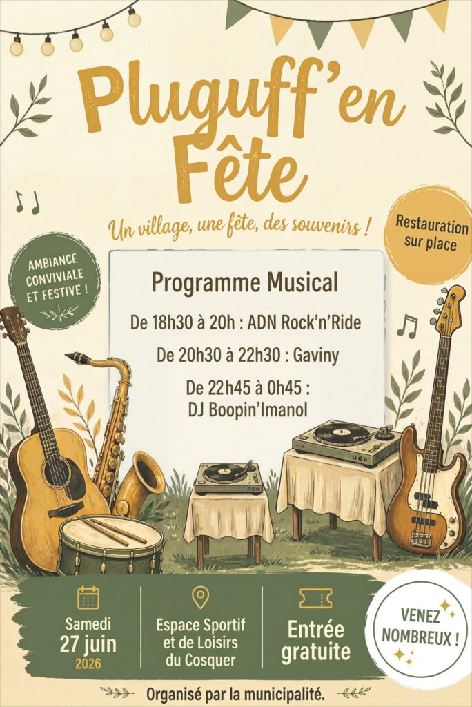 Affiche Pluguff'en fête 27 juin 2026 01
