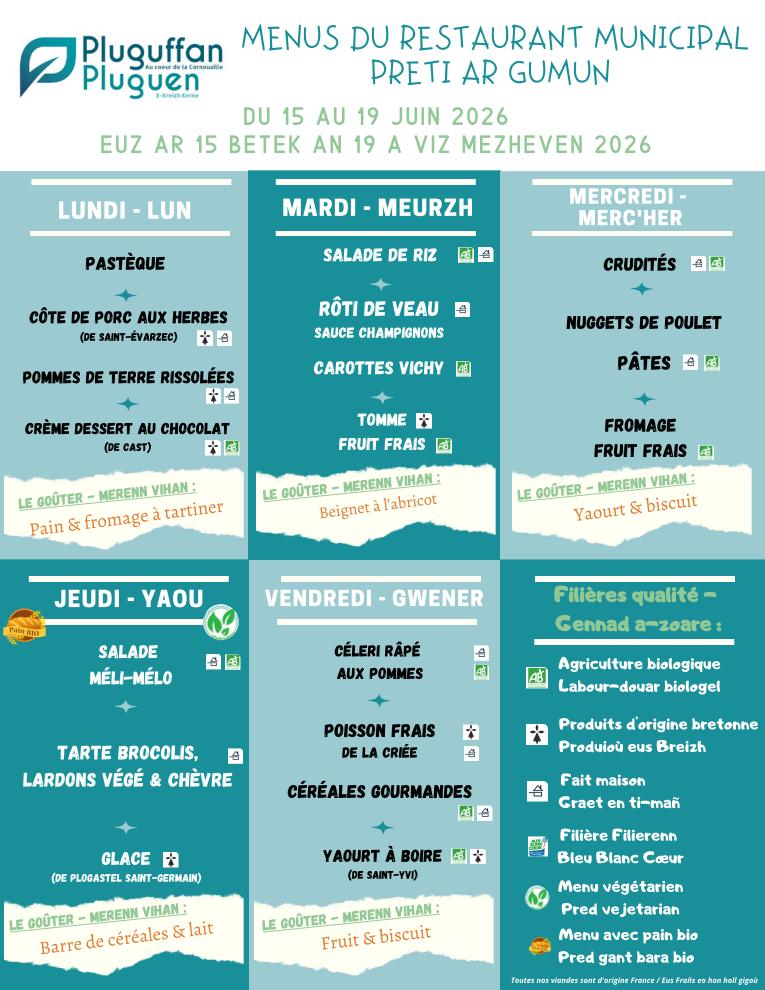 34 Menus du restaurant municipal semaine du 15 au 19 juin 2026 01