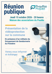 Flyer réunion publique sur la vidéoprotection 15 octobre 2026