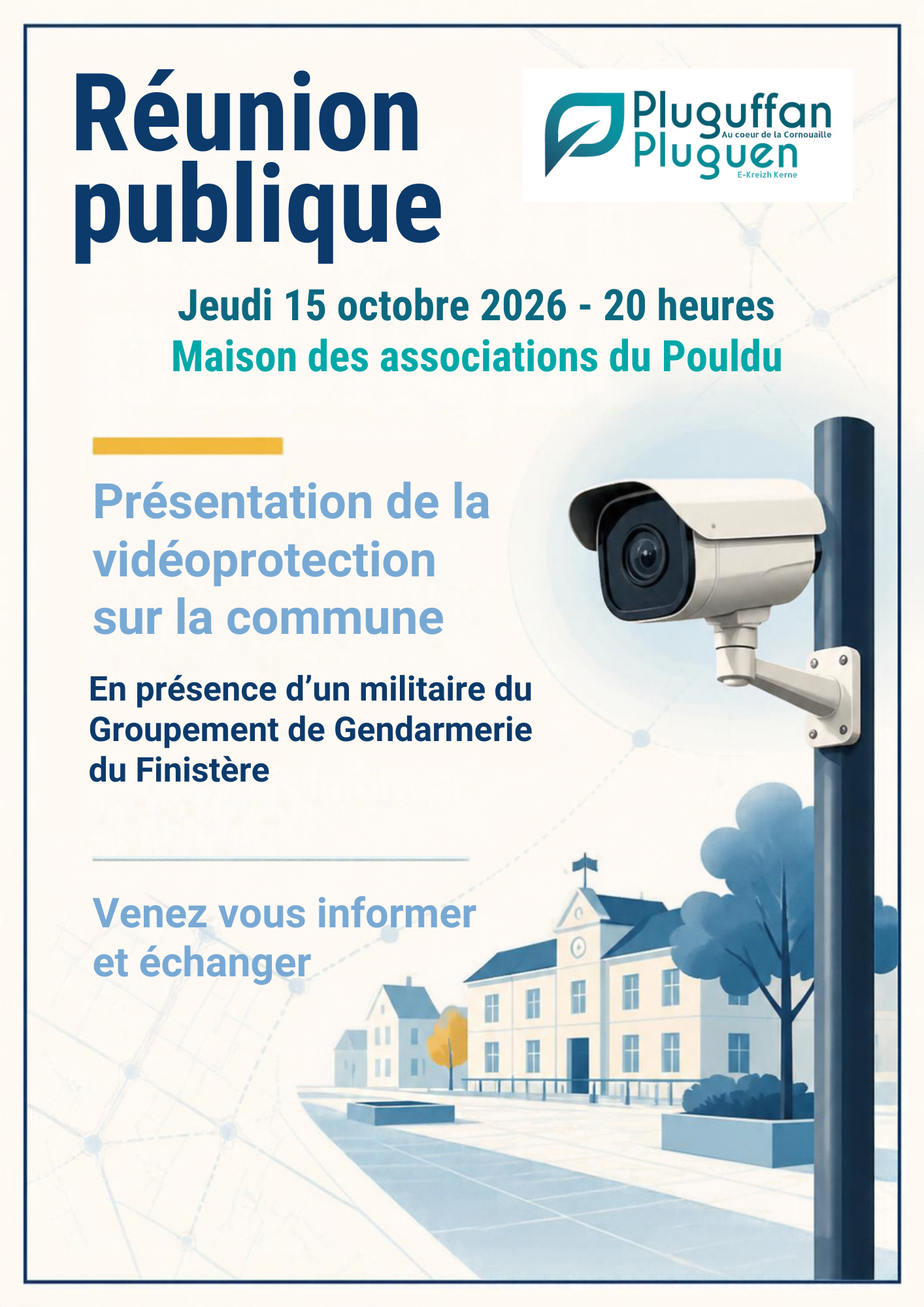 Flyer réunion publique sur la vidéoprotection 15 octobre 2026